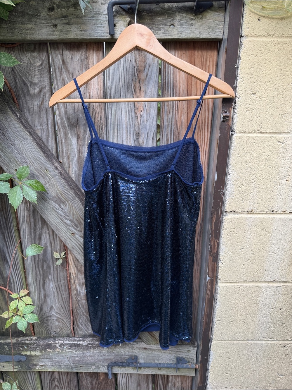 Free People Time To Shine Navy Sequin Slip Dress with Spaghetti Straps - Small - Picture 6 of 14